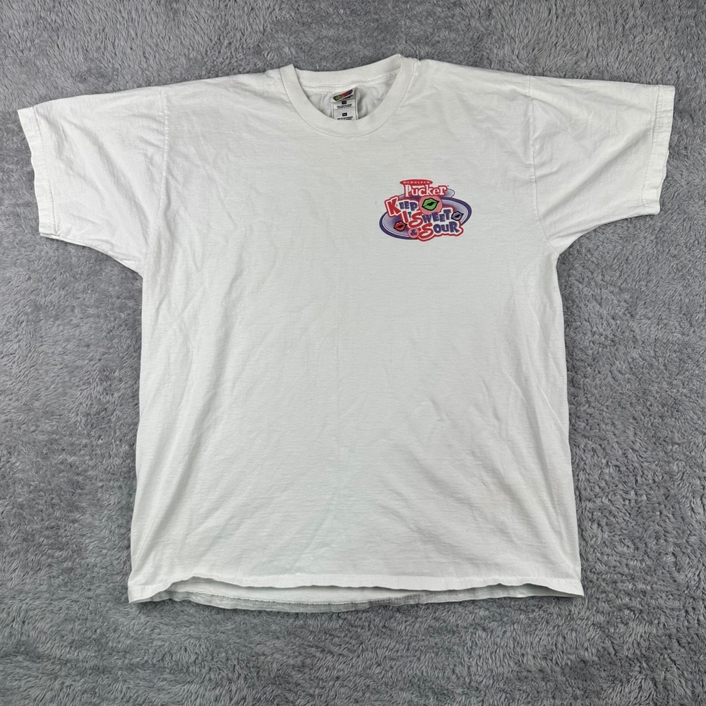 Vintage 90'/ DeKuyper Pucker T-Shirt Mens XL White Excellent Graphic Tee